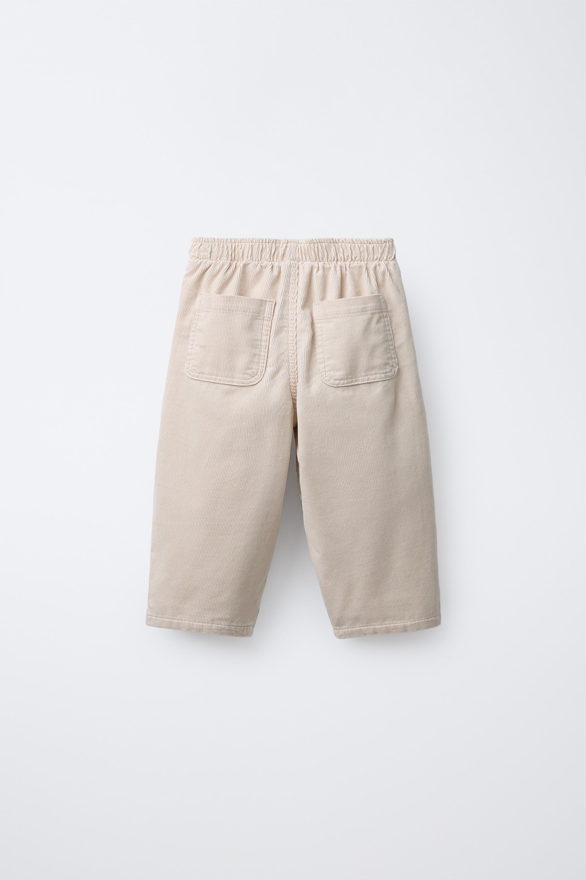 LINED CORDUROY PANTS WITH BUTTONS